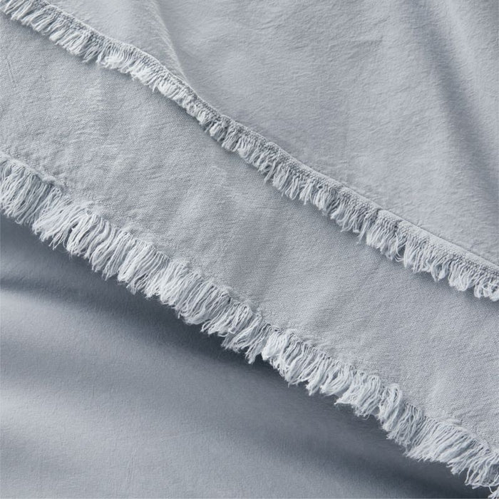 Favorite Washed Organic Cotton Mist Blue Eyelash King Bed Pillow Sham