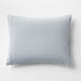 Favorite Washed Organic Cotton Mist Blue Eyelash King Bed Pillow Sham