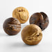 Dark Walnut Wood Small Sphere Decorative Object