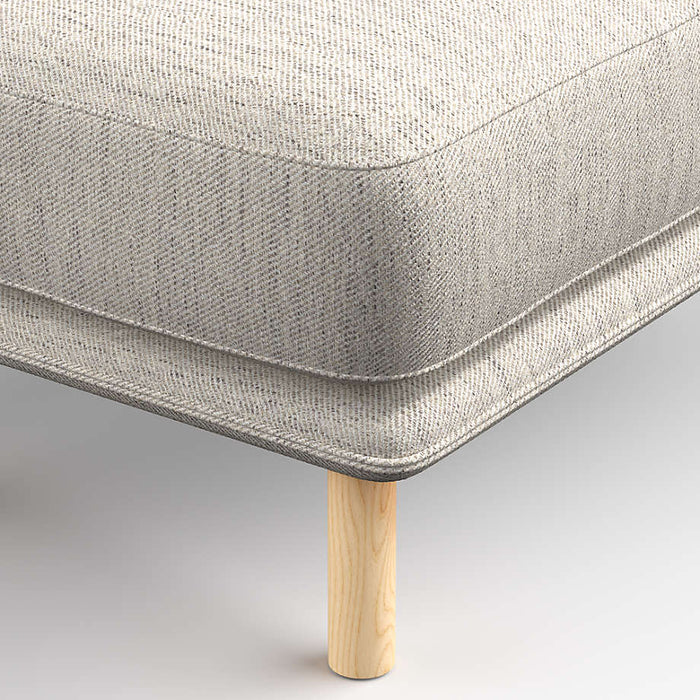 Wells Ottoman with Natural Leg Finish