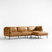 Wells 2-Piece Leather Sectional Sofa with Chaise Lounge