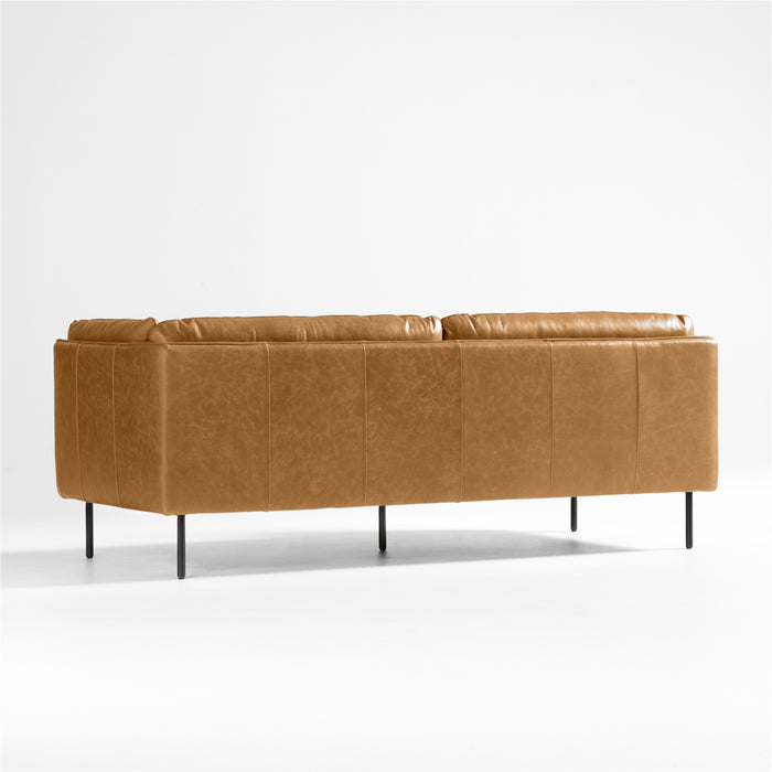 Wells 73" Leather Apartment Sofa