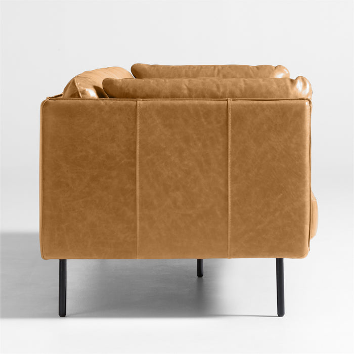Wells 73" Leather Apartment Sofa