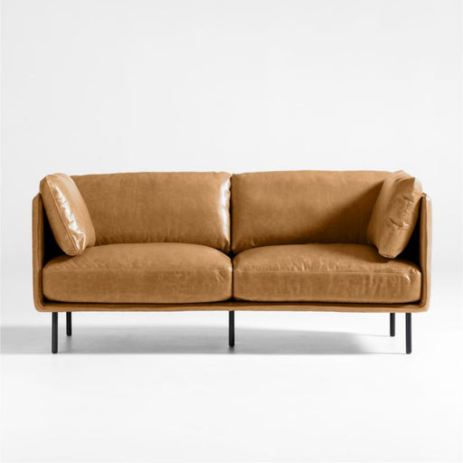 Wells 73" Leather Apartment Sofa