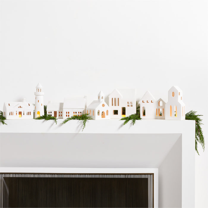 White Ceramic Holiday Split Level