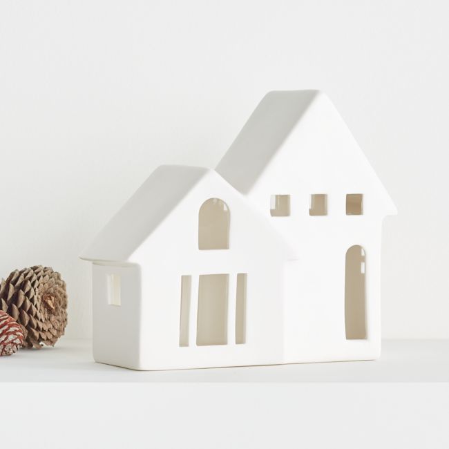 White Ceramic Holiday Split Level