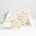 Small White Ceramic Holiday Alpine A-Frame House