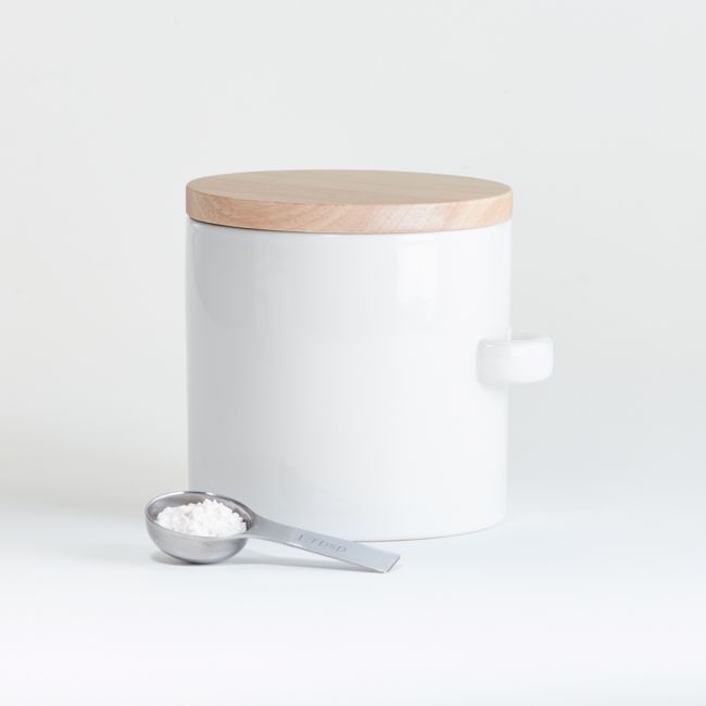 Aspen Small White Canister with Scoop
