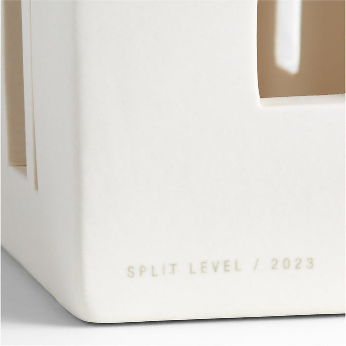 White Ceramic Holiday Split Level