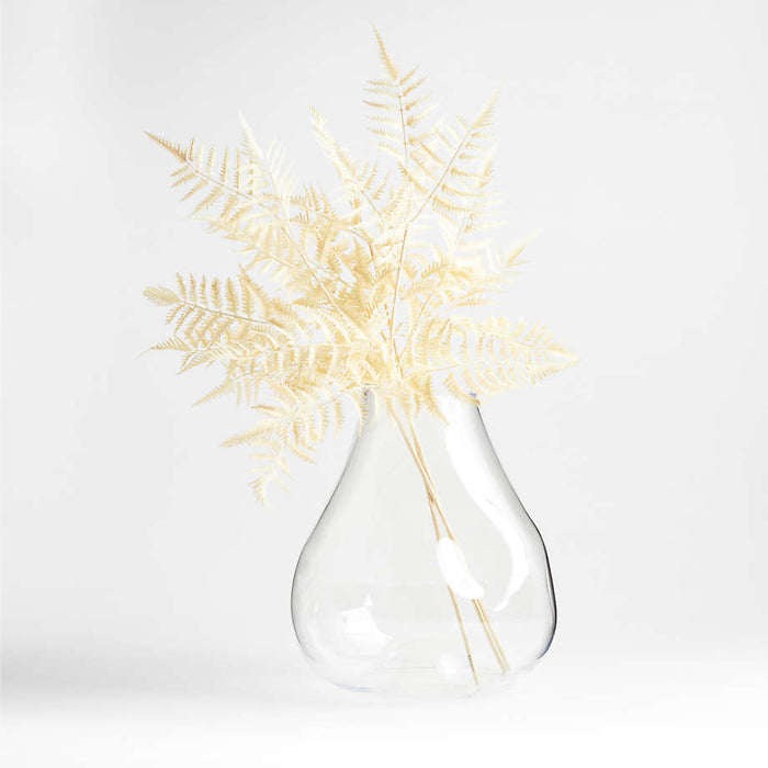 Faux White Fern Leaf Stem