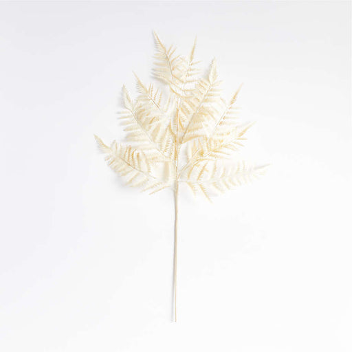 Faux White Fern Leaf Stem
