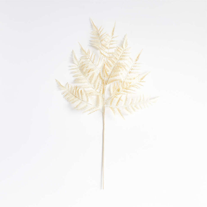 Faux White Fern Leaf Stem