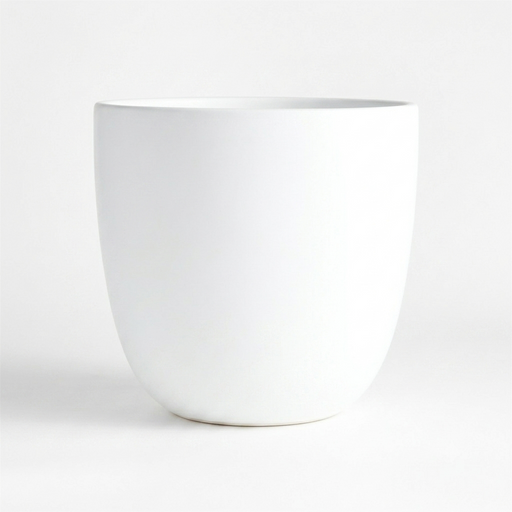 Willis 13.5" x 15.75" Medium White Ceramic Planter