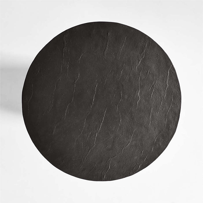 Willy 32" Charcoal Round Pedestal Dining Table by Leanne Ford