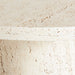 Willy Faux Travertine Resin 44" Round Pedestal Coffee Table by Leanne Ford