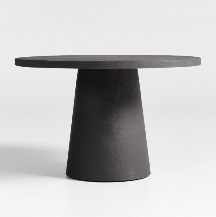 Willy 32" Charcoal Round Pedestal Dining Table by Leanne Ford