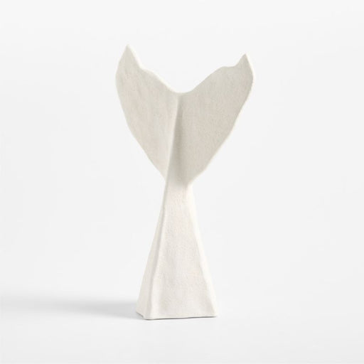 Wiluna White Ceramic Decorative Whale Tale