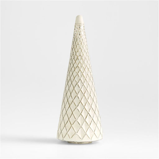 Winter Wonderland Silver Diamond Glass Holiday Tree Extra Large 18"