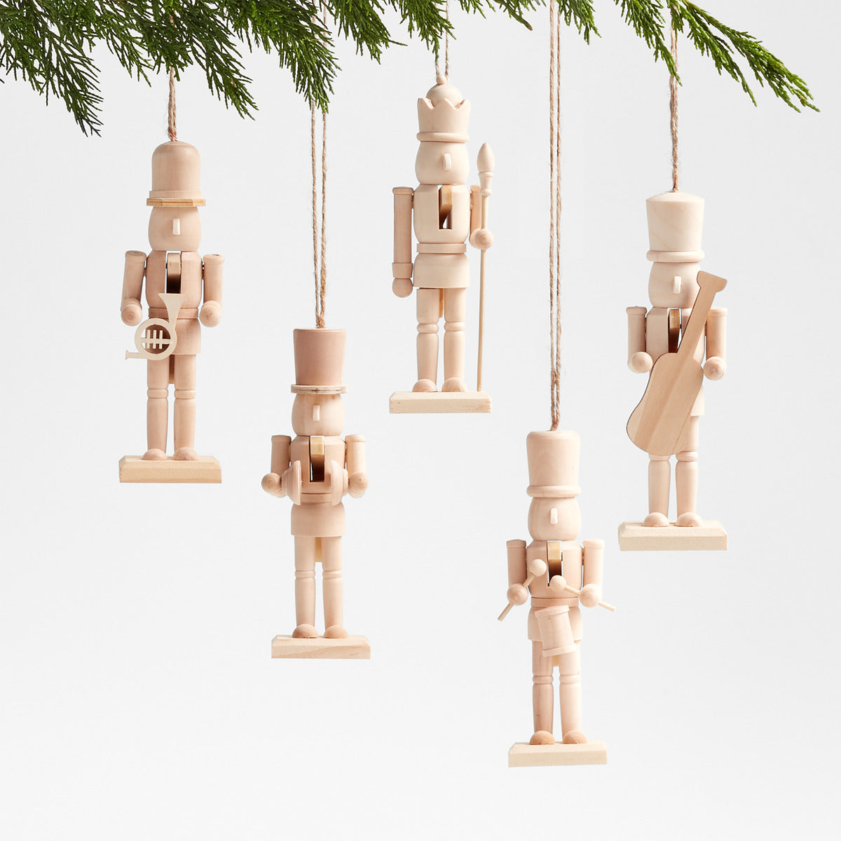 Wood Nutcracker Ornaments Set Of 5 Crate And Barrel Philippines   WoodNutcrackerOrnmntsS5SSF23 1200x1200 