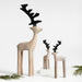 Wood Reindeer Holiday Decoration 9"