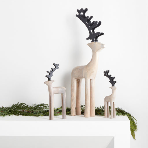 Wood Reindeer Holiday Decoration 10.5"