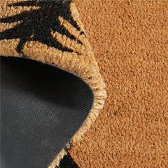 Winter Tree Line Black and Natural Holiday Doormat 18"x30"