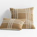 Camel Brown Felted Wool Plaid 23"x23" Holiday Throw Pillow Cover