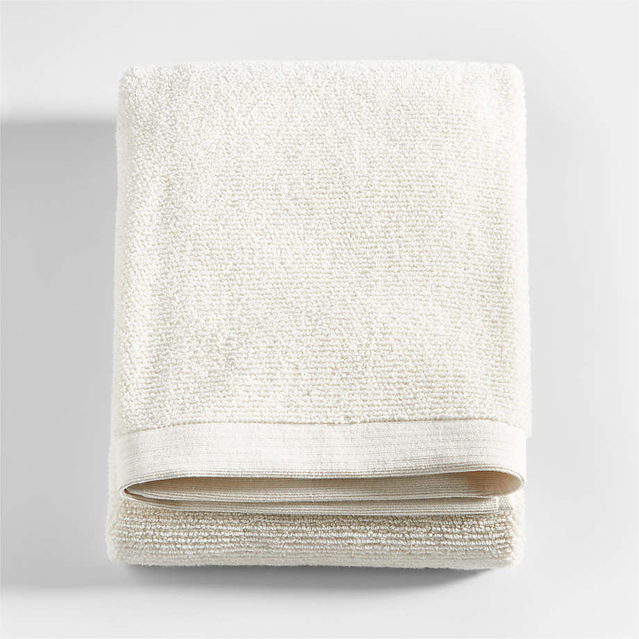 Antimicrobial Woolen Ivory Organic Cotton Bath Towel Crate and Barrel