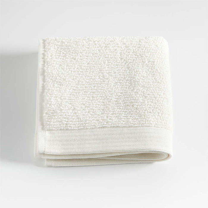 Antimicrobial Woolen Ivory Organic Cotton Washcloth