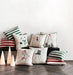 Pine Green Stripe 22"x15" Holiday Throw Pillow Cover by Joan Anderson