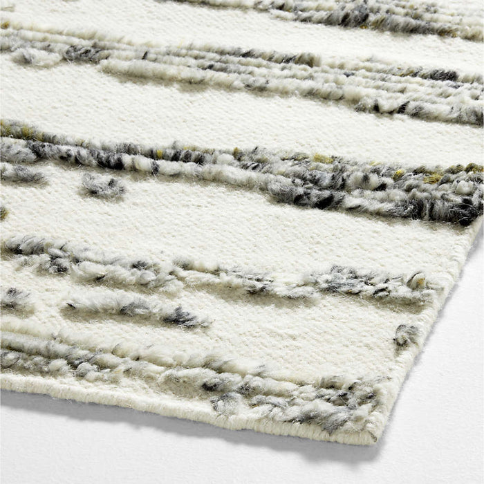 Bozeman Wool Textured Grey Area Rug 8'x10'