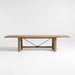 Breckenridge 100"-126" Weathered Rustic Oak Wood Extendable Dining Table