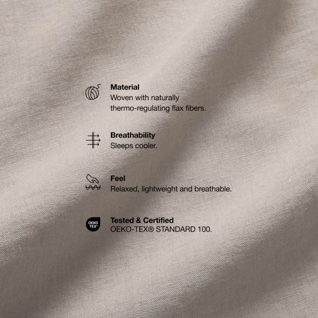 Aire Natural European Linen Mist Blue Euro Bed Pillow Sham