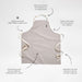 Indigo Organic Cotton Kitchen Apron with Pockets
