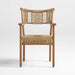 Forge Barley Brown Oak Wood Dining Arm Chair by Jake Arnold