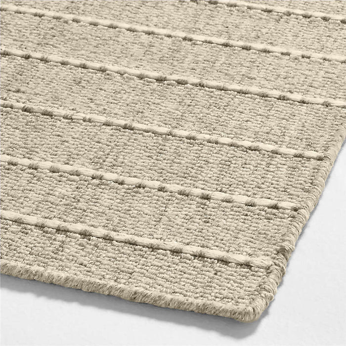 Melun Flatweave Striped Caramel Area Rug 6'x9'