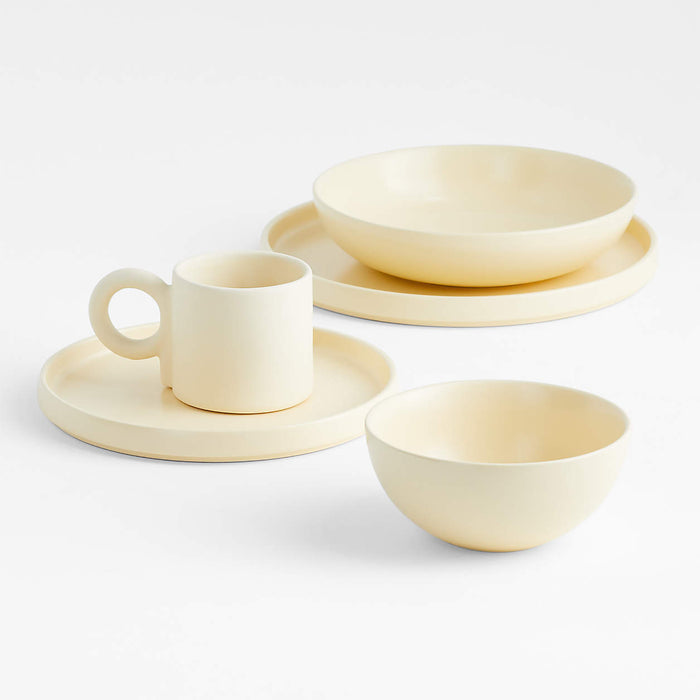 Butter Yellow Stoneware Dinner Plate by Molly Baz