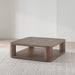 Oakhurst Brown Oak Wood 46" Square Coffee Table