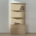 Coast 80" Whitewashed Oak Open Storage Bookcase