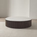 Troupe Marble and Oak Ribbed 56" Round Coffee Table