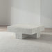 Tito Textured Faux Travertine 40" Square Coffee Table