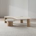 Sassolino Concrete and Burl Wood Coffee Table by Athena Calderone