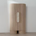 Kahn 41" Ribbed Whitewashed Oak Wood Closed Storage Cabinet