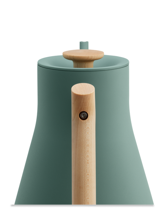 Fellow Stagg EKG Pro Electric Tea Kettle in Smoke Green with Maple Handle