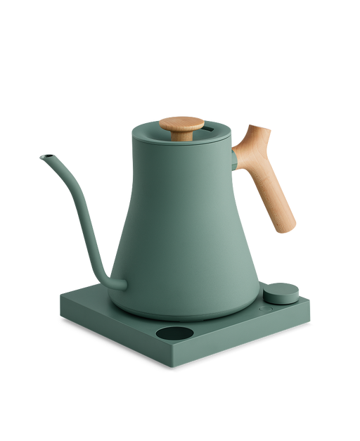 Fellow Stagg EKG Pro Electric Tea Kettle in Smoke Green with Maple Handle