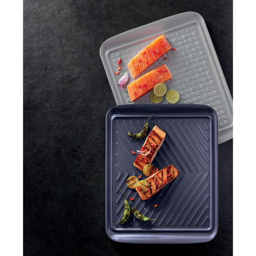 Extra-Large Prep and Serve Stacking Grill Prep Trays, Set of 2