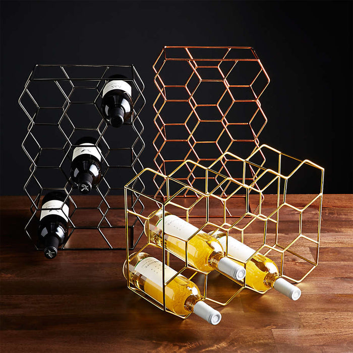11-Bottle Gold Wine Rack