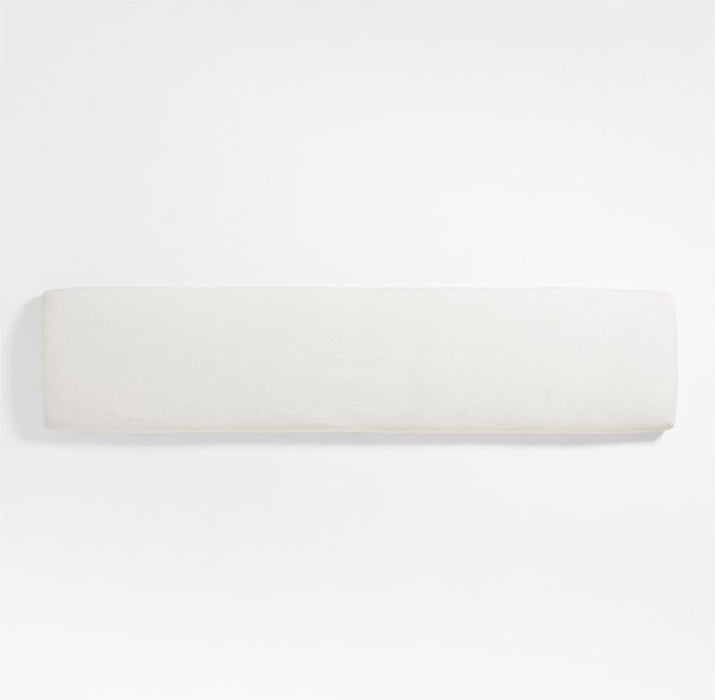 Revival Oak Wood Platform King Bed with Upholstered Headboard by Athena Calderone