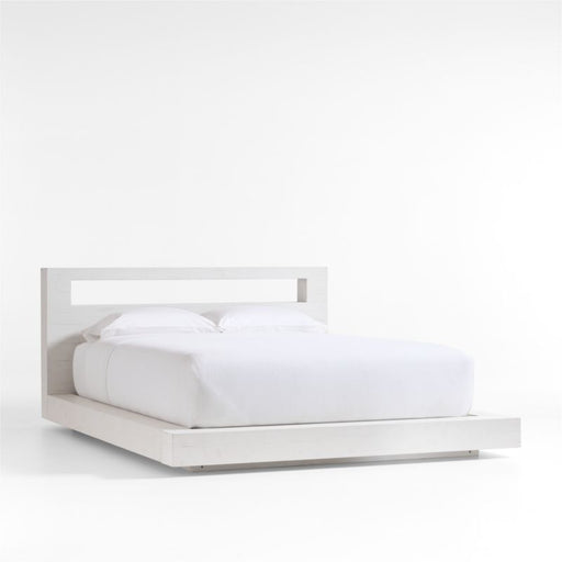 Adia White Wood Platform King Bed by Leanne Ford