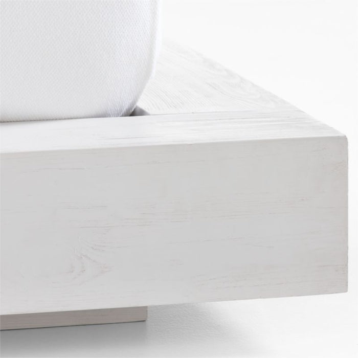 Adia White Wood Platform King Bed by Leanne Ford